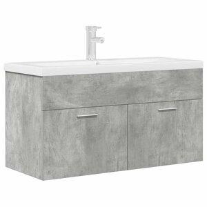 vidaXL Armoire lavabo de salle de bain avec bassin intégré et robinet