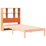 vidaXL Tête de lit avec rangement cire marron 90 cm bois massif de pin