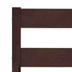 vidaXL Cadre de lit Marron foncé Bois de pin massif 90 x 200 cm