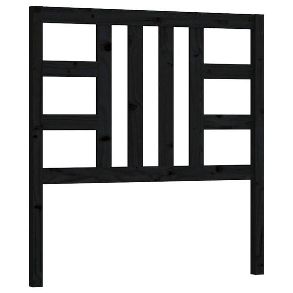 vidaXL Tête de lit Noir 106x4x100 cm Bois massif de pin