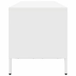 vidaXL Meuble TV blanc 202x39x43 5 cm acier laminé à froid