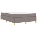 vidaXL Lit à ressorts avec matelas Taupe et blanc 140 x 190 cm tissu