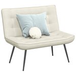 vidaXL Banc crème 110x74x84 cm velours