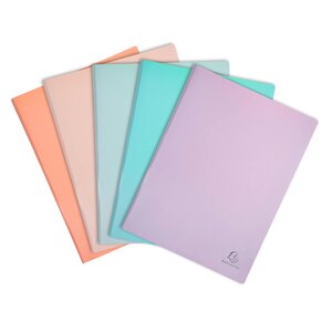 Protège-documents En Polypropylène Semi-rigide Aquarel Pp 80 Vues - A4 - Couleurs Assorties - X 12 - Exacompta