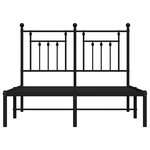 vidaXL Cadre de lit métal sans matelas avec tête de lit noir 135x190cm