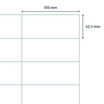 rillprint Étiquettes autocollantes 105x42 4 mm 1000 feuilles Blanc