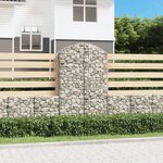 vidaXL Panier de gabions arqué 100x50x160/180 cm Fer galvanisé