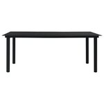 Vidaxl salon de jardin 7 pièces rotin pvc noir