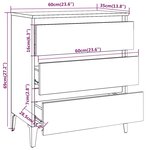 vidaXL Buffet Chêne fumé 60x35x69 cm Bois d'ingénierie