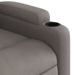 vidaXL Fauteuil inclinable électrique taupe tissu