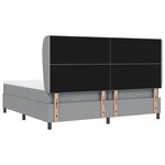 vidaXL Lit à ressorts avec matelas Gris clair 200 x 200 cm tissu