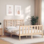 vidaXL Cadre de lit sans matelas 140x190 cm bois de pin massif