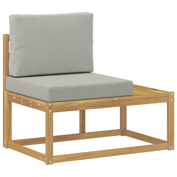 vidaXL Canapé d'extérieur en bout avec coussin Blanc 91 x 63 x 73 cm