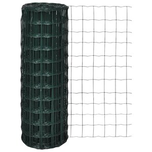 vidaXL Clôture euro Acier 10 x 1 2 m Vert