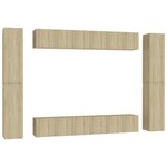 vidaXL Ensemble de meubles TV 10 Pièces Chêne sonoma Bois d'ingénierie