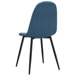 vidaXL Chaises à manger lot de 6 bleu velours