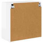 vidaXL Meuble TV mural Montage mural Blanc brillant 59 5 x 31 x 60 cm