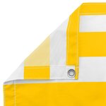 vidaXL Écran de balcon Jaune et blanc 110 x 400 cm Tissu Oxford