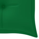 vidaXL Banc Batavia avec coussin vert 150 cm Bois de teck massif
