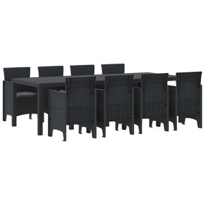 vidaXL Ensemble de salle à manger pour jardin 9 pc Anthracite