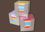 Lot de 20 Blocs cube de 600 feuillets multicolores