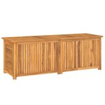 vidaXL Boîte de rangement jardin et sac 150x50x55 cm bois massif teck