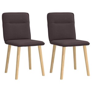 vidaXL Chaises à manger lot de 2 marron foncé tissu