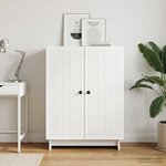 vidaXL Buffet Blanc 66 x 34 5 x 90 cm Bois d'ingénierie