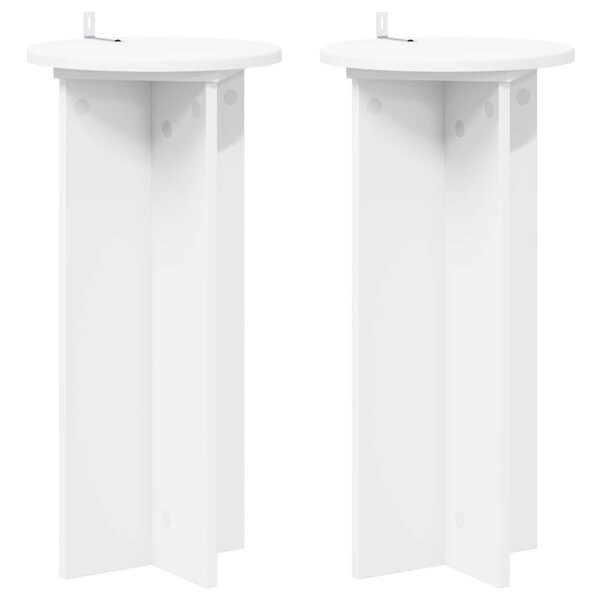 vidaXL Support de Plante 2 pièces Blanc Ø29 5 x 60 cm