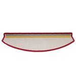 vidaXL Tapis d'escalier 15 pièces 65 x 24 x 4 cm Rouge Demi-rond Grand
