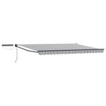 vidaXL Auvent rétractable électrique Anthracite et blanc 4 x 2 m