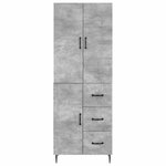 vidaXL Ensemble de Meubles 2 Pièces Gris béton 66 x 34 5 x 89 5 cm