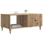 vidaXL Table basse Chêne artisanal 90 x 50 x 40 cm Bois d'ingénierie