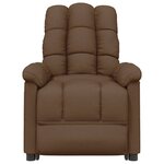 vidaXL Fauteuil inclinable électrique Marron Tissu