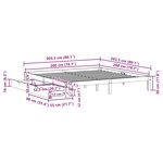 vidaXL Cadre de lit avec tiroirs sans matelas 200x200 cm