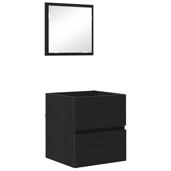 vidaXL Cabinet de salle de bain Chêne noir 41 x 38 5 x 45 cm