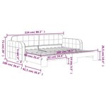 vidaXL Lit de jour avec lit gigogne jaune 90x200 cm velours