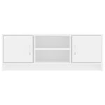 vidaXL Meuble TV blanc 102x30x37 5 cm bois d'ingénierie