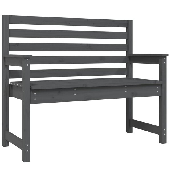 vidaXL Banc de jardin gris 109x48x91 5 cm bois massif de pin