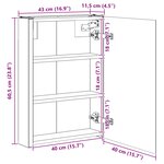 vidaXL Armoire Miroir de Salle de Bain Chêne artisan
