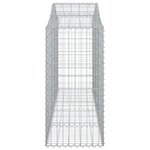 vidaXL Paniers à gabions arqués 2 Pièces 200x50x100/120 cm fer galvanisé