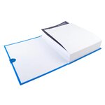 Chemise dos extensible balacron sangle scratch avec Rabat en pied de page 24 x 32 Bleu EXACOMPTA