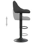vidaXL Tabouret de bar Noir Velours