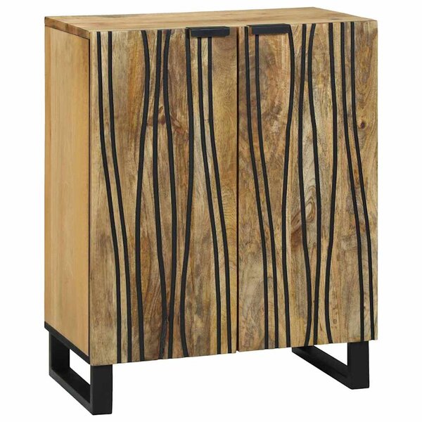 vidaXL Buffet Naturel 60 x 33 5 x 75 cm Bois de mangue massif