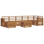 vidaXL Ensemble de canapés d'extérieur 8 Pièces Naturel