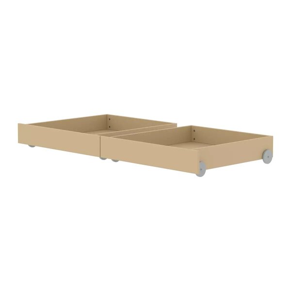 Flexa WHITE Lot de 2 tiroirs de rangement sous lit Beige sable