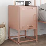 vidaXL Table de chevet rose 36x39x60 5 cm acier