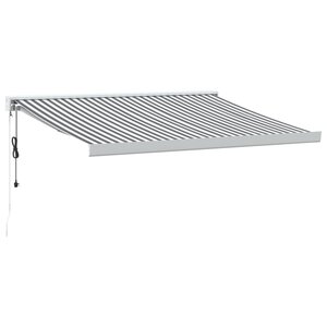 vidaXL Auvent rétractable anthracite/blanc 3x2 5 m tissu et aluminium