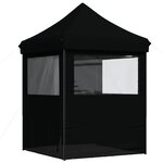 vidaXL Tente de réception pliable escamotable 4 parois latérales noir
