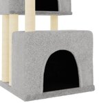 vidaXL Arbre à chat avec griffoirs en sisal gris clair 122 cm